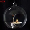 Romantic Wedding Dinner Decor Crystal Glass Hanging Candle Holder wholesale Hanging glass candlestick