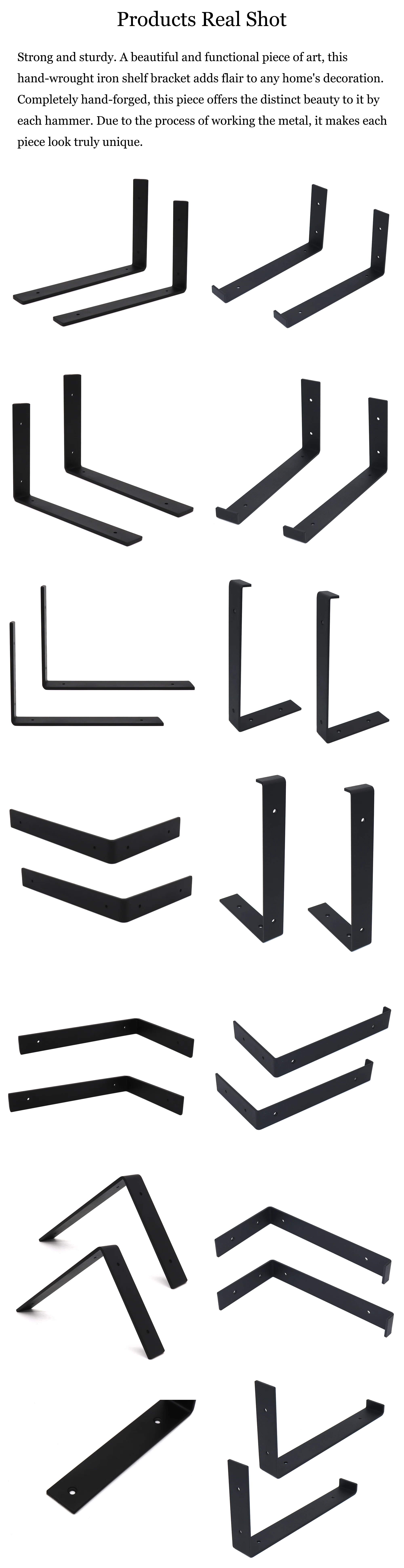 Soporte De Estante De 8 Pulgadas,Soporte De Ángulo L Negro,Decoración