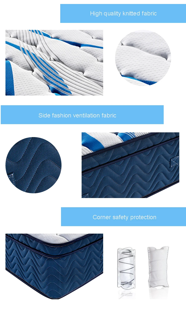 35cm Latex layer standard pocket spring mattress home furniture mattress for hotel