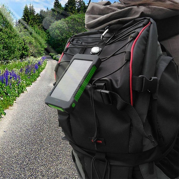 Waterproof 10000mAh Solar Charger Outdoors Emergency External Battery for Mobile Phone Tablets Light - ANKUX.COM