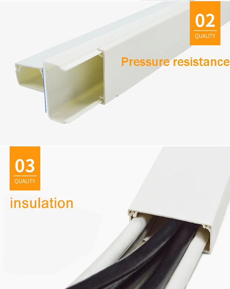 All Types Pvc Plastic Cable Duct With Sticker Office Customized