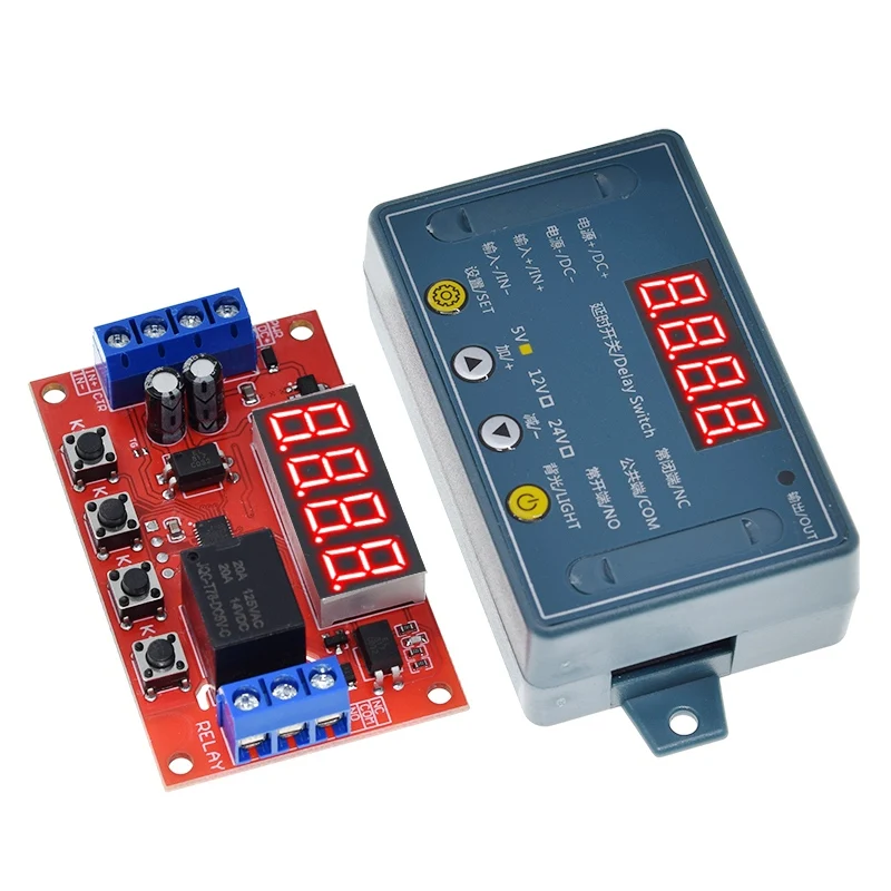 DC 5V 12V 24V 10A Adjustable Time Delay Relay Module 32 Modes LED ...