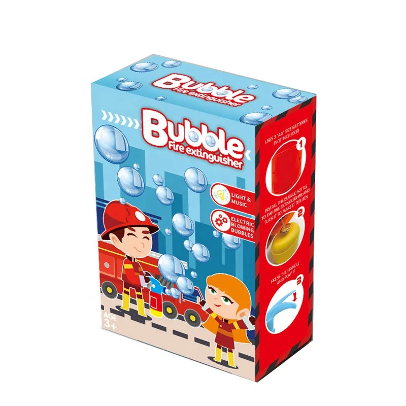 Newest Handheld Fire Extinguisher Electric Bubble Soap Machine Toy With