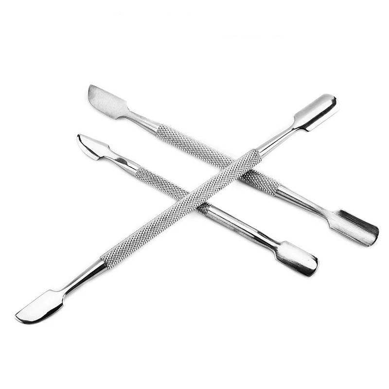 product factory direct cheap pink nail cuticle pusher manicure tool with stainless steel various nail colors-1