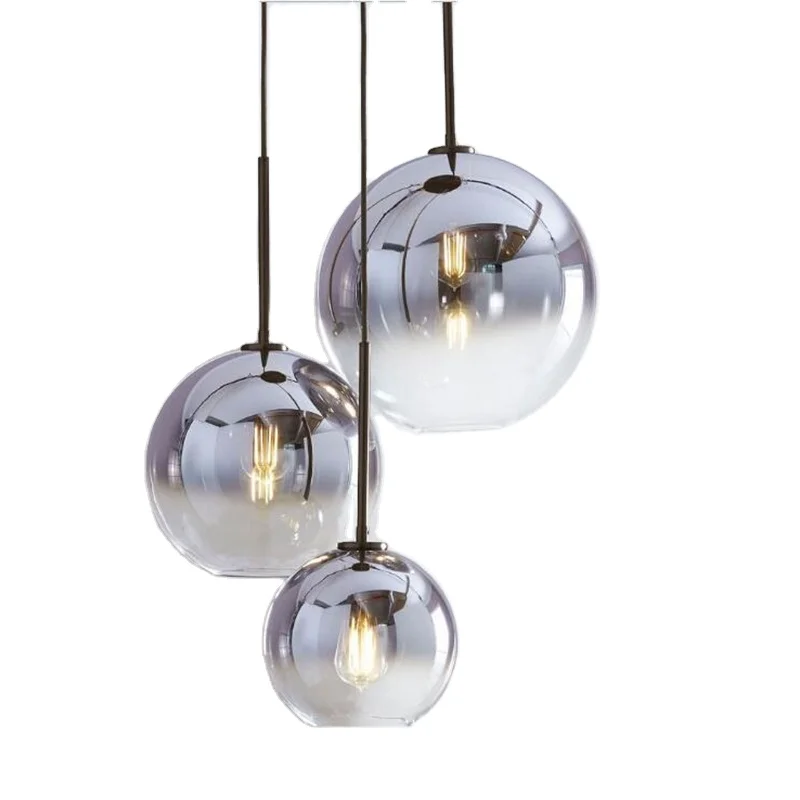 Ceiling Glass Ball Pendant Light Bedside Hanging Lighting Modern Dining