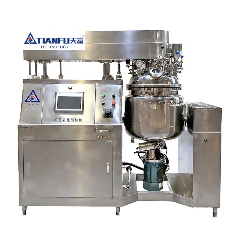 
TIANFU TFZRJ-1200L cosmetic cream pharmaceutical ointment mixing machine vacuum emulsifying mixer 