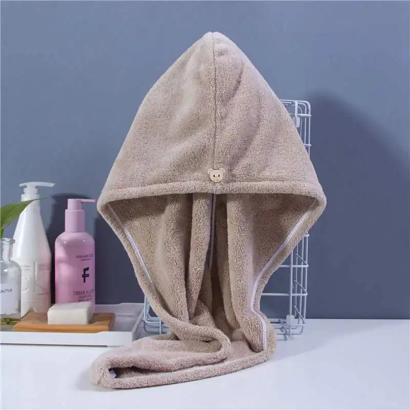 Microfiber Hair Towel Hair Drying Towels Quick Dry Coral Fleece Hair