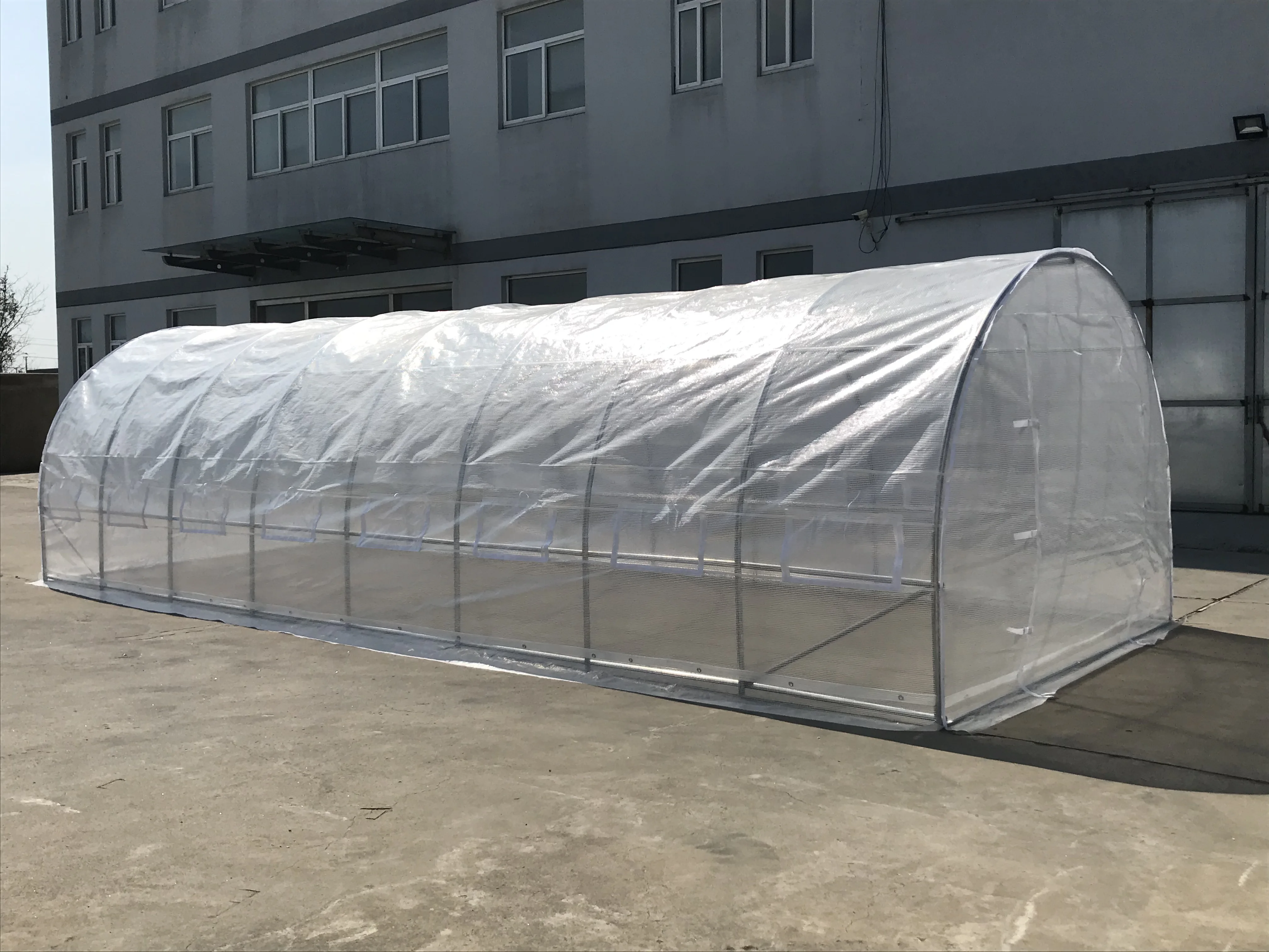 Heavy Duty Waterproof Plastic Tunnel Greenhouse For Agriculture 8x3x2m