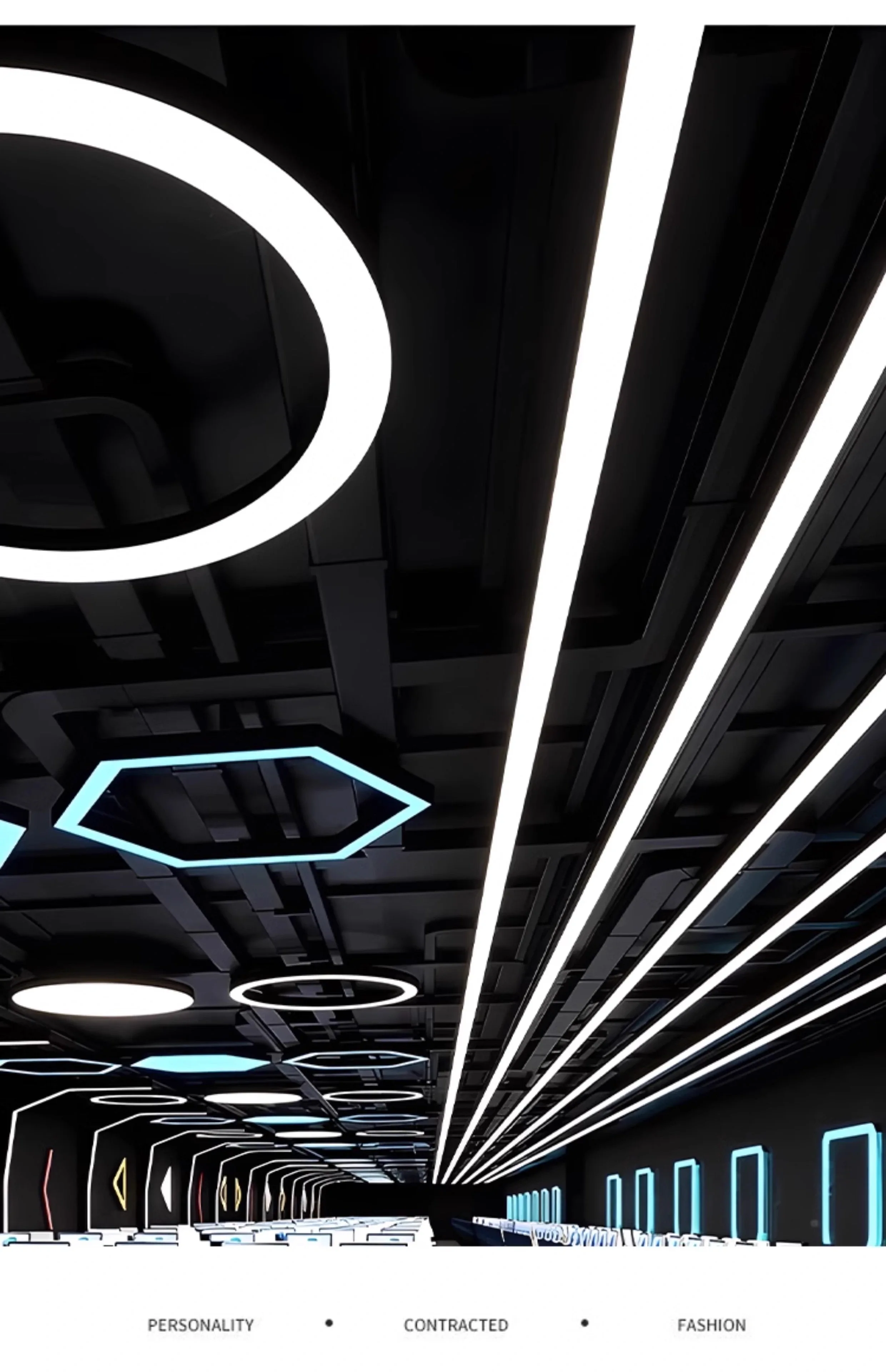 product for ul ce dlc certificated super bright 20w 40w 80w led aluminum linear light pendant for office shop school gym-1