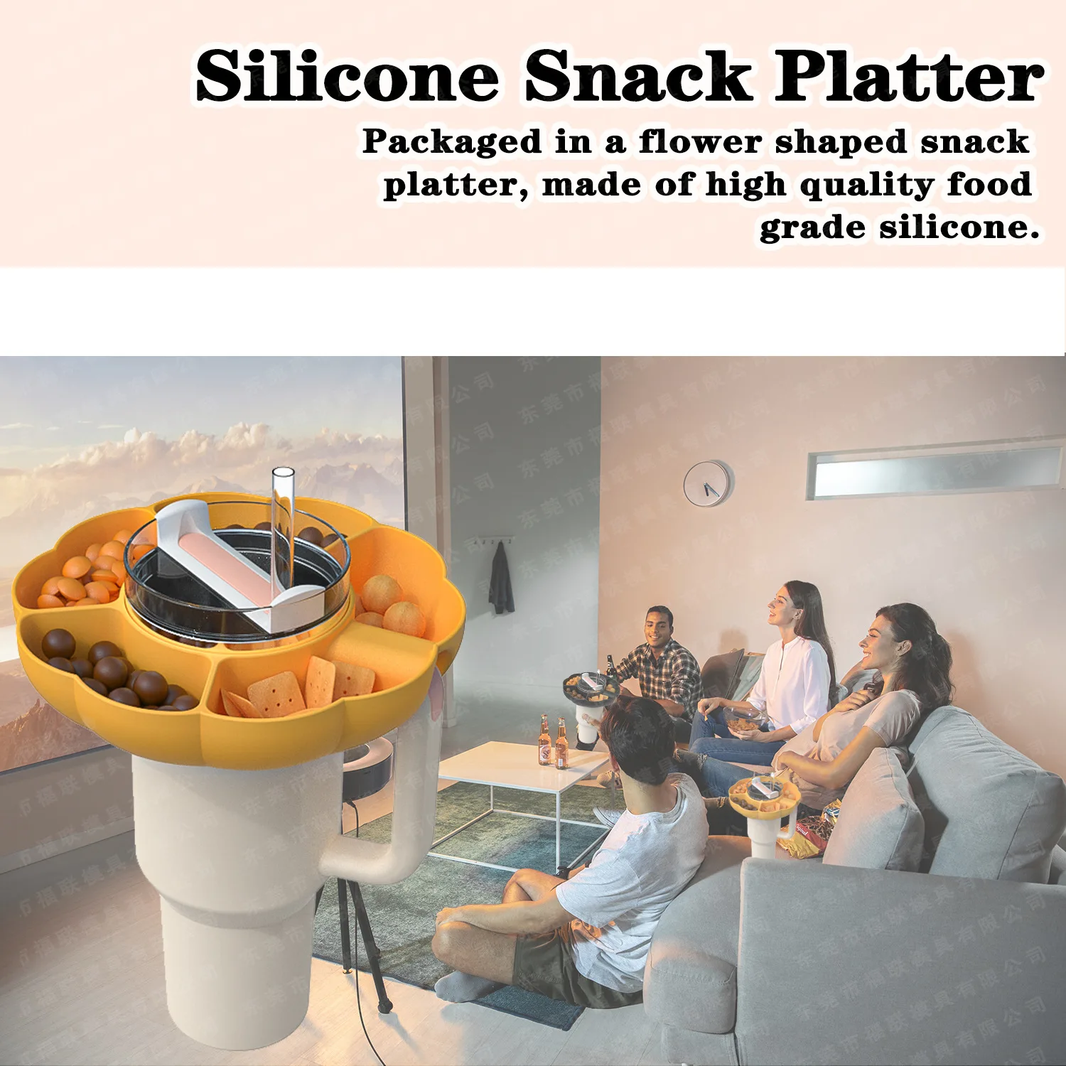 Wholesale Silicone Snack Bowl For Stanley Cup 40oz 30oz Reusable Snack ...