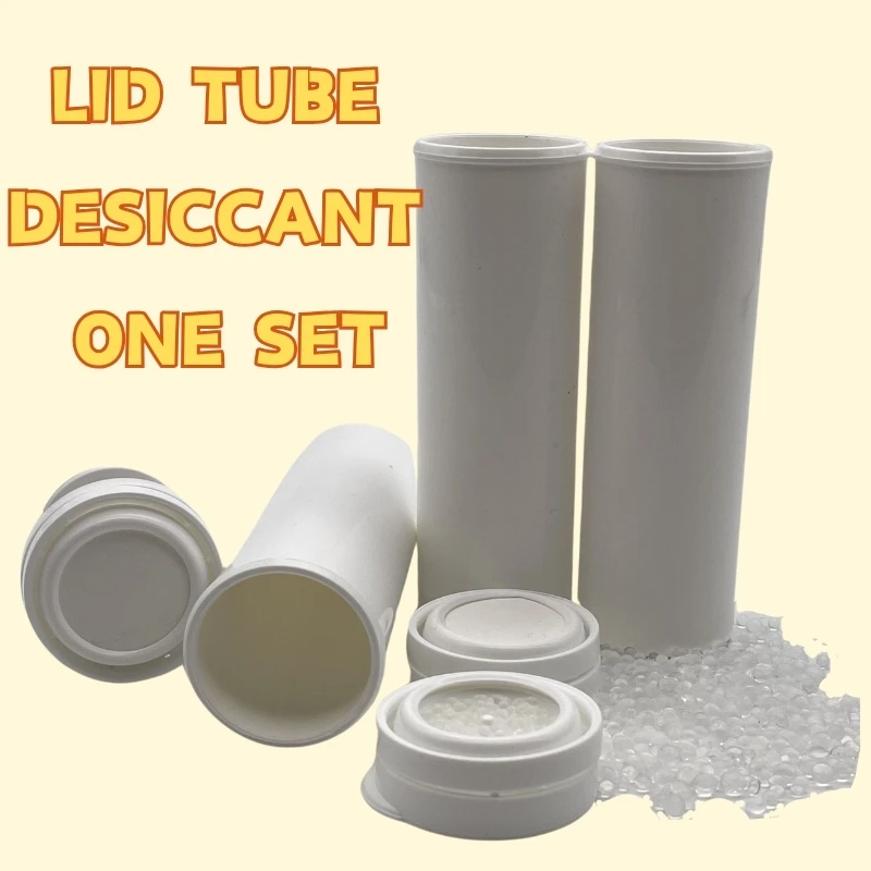 Cylindrical Silica Gel Desiccant Canisters Test Paper Drying Storage Tube Blood Sugar Test Paper