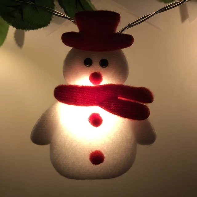Chuse Amazon 2020 Snowman string Christmas LED tree decoration lights holiday party christmas outdoor lights