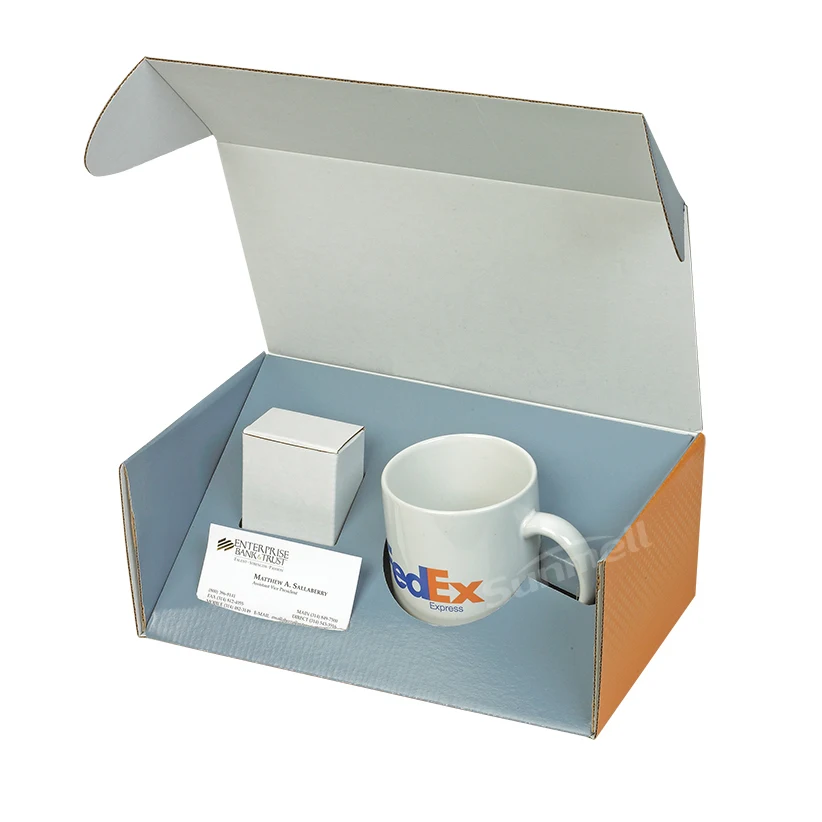 Custom Corrugated Boxes For Candle Or Cup Holder Packaging Smash Proof