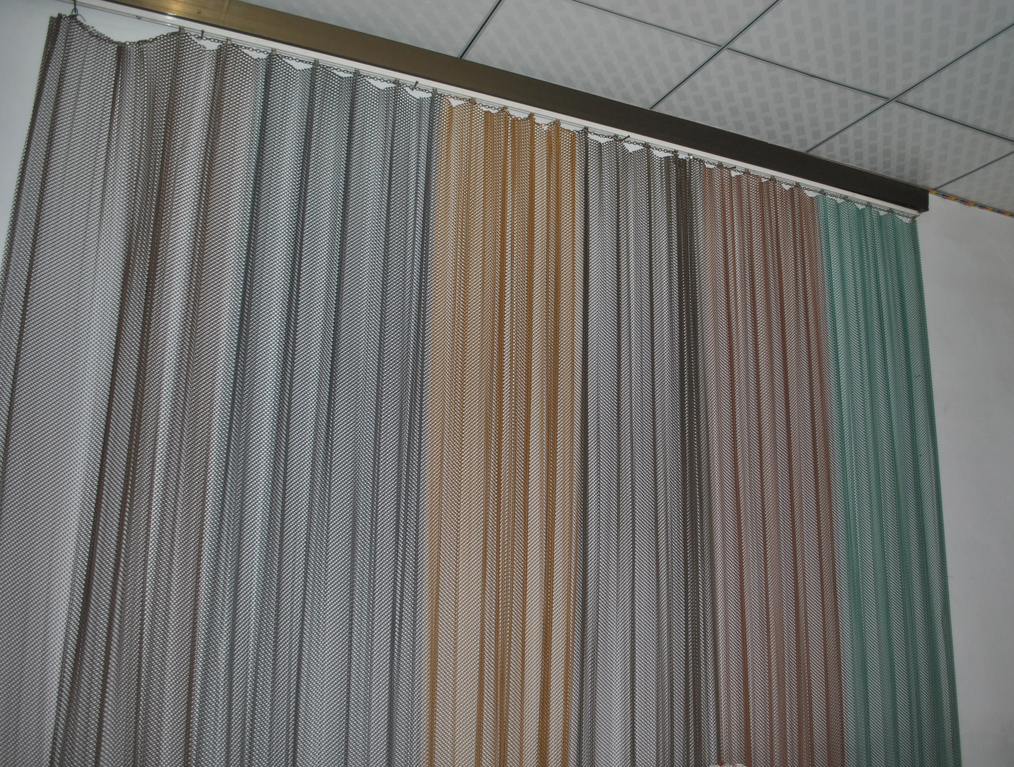 精美装饰不锈钢编织丝网墙面窗帘金属网空间隔断装饰丝网