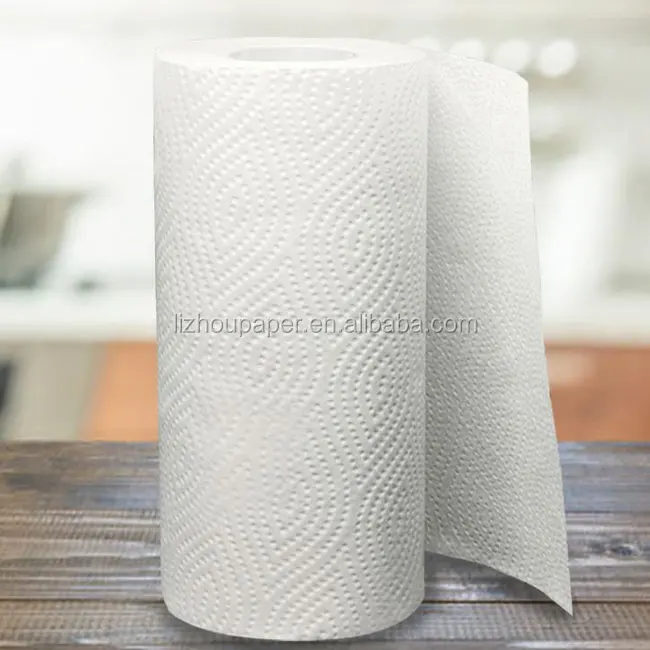 FINBO  120sheets Roll Paper Kitchen Towel Tissue Roll Paper Absorbent 2-Ply 