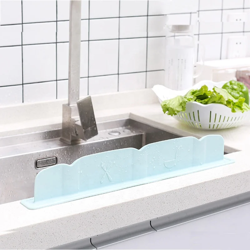 Kitchen Wash Basin Sucker Sink Silicone Water Splash Guards Baffle