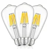 3 Pack Led Filament Lamp Vintage Edison Bulb ST64 E26 Base UL Dimmable
