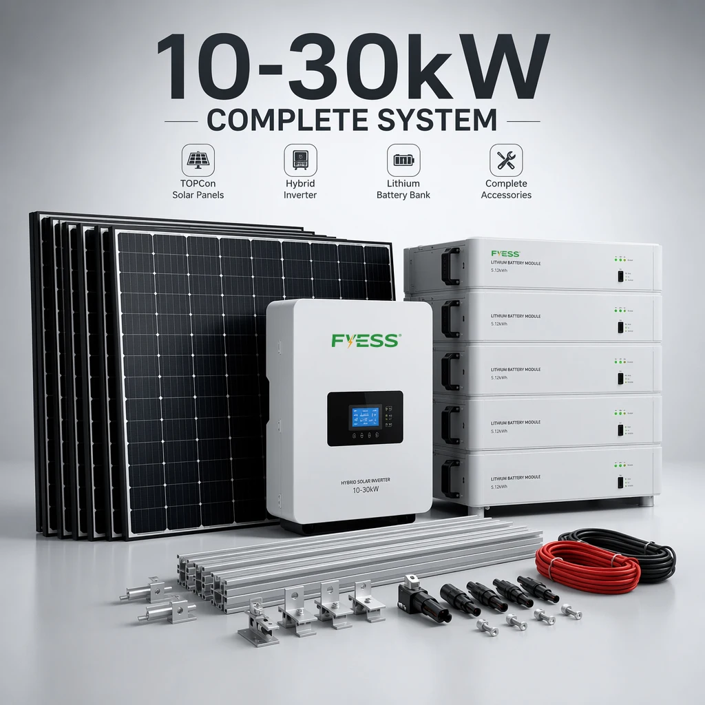 10kW solar panel system installed on a modern residential roof with black panels and sleek racking