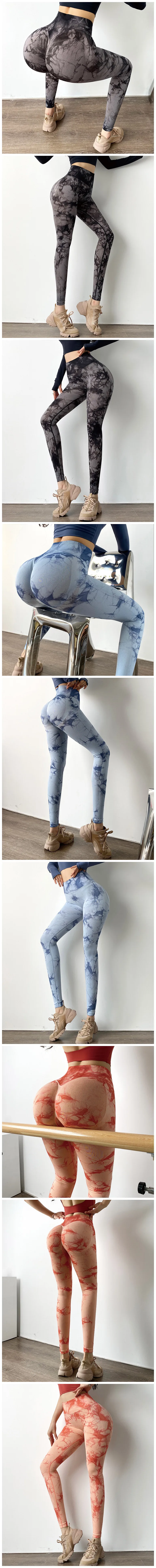 New Women Tie-Dyed Leggings Fitness Quick-Dry High-Waisted Workout Leggings Butt Lift Yoga Pants