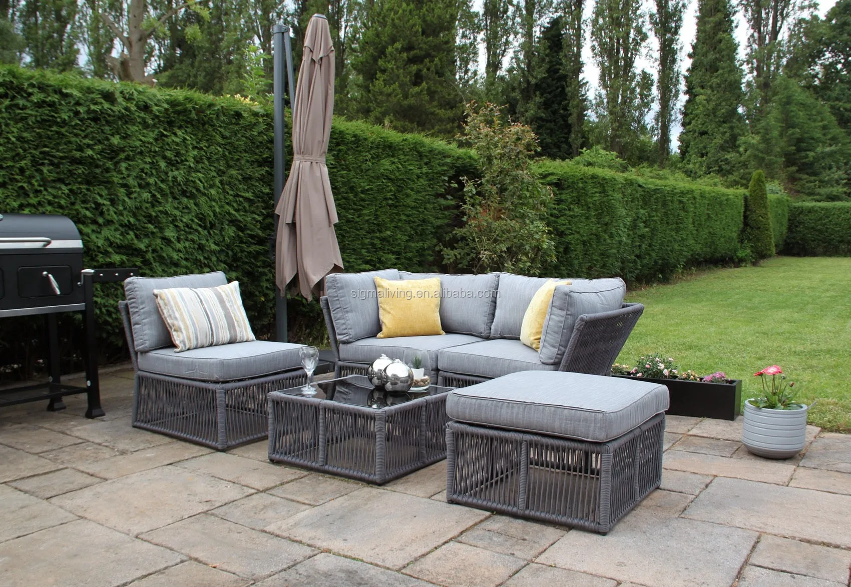 Cheap outdoor furniture garden furniture modular rope sofas