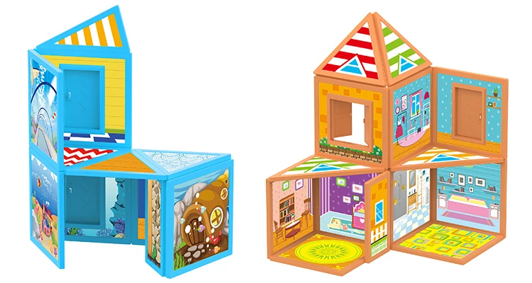 Creative Magnetic Building Blocks Set Magnetic Tiles Stem Preschool