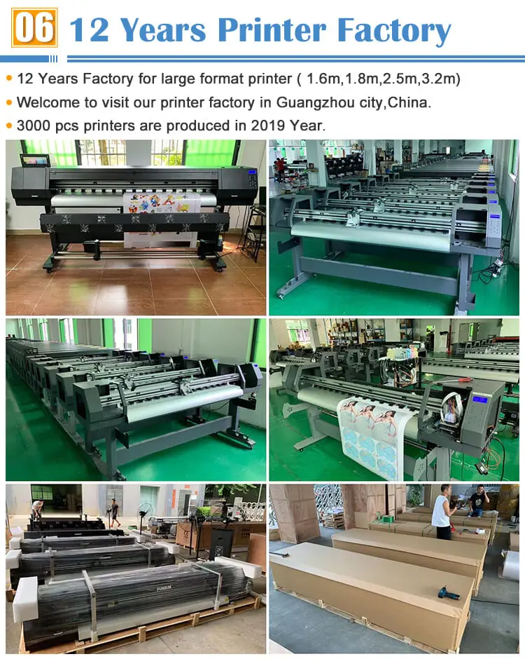 Eco Solvent Printer Manufacturer 1440dpi 1.8m Vinyl eco solvent printer dx6