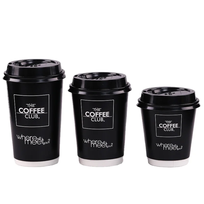 
china supplier custom printed double wall paper coffee cup 