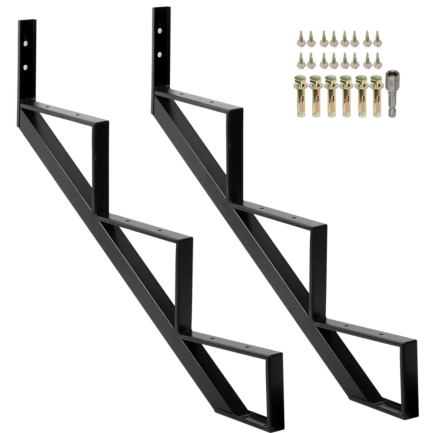 9 Step Riser Steel Stair Step Riser - 9 Steps for Deck Metal Stair