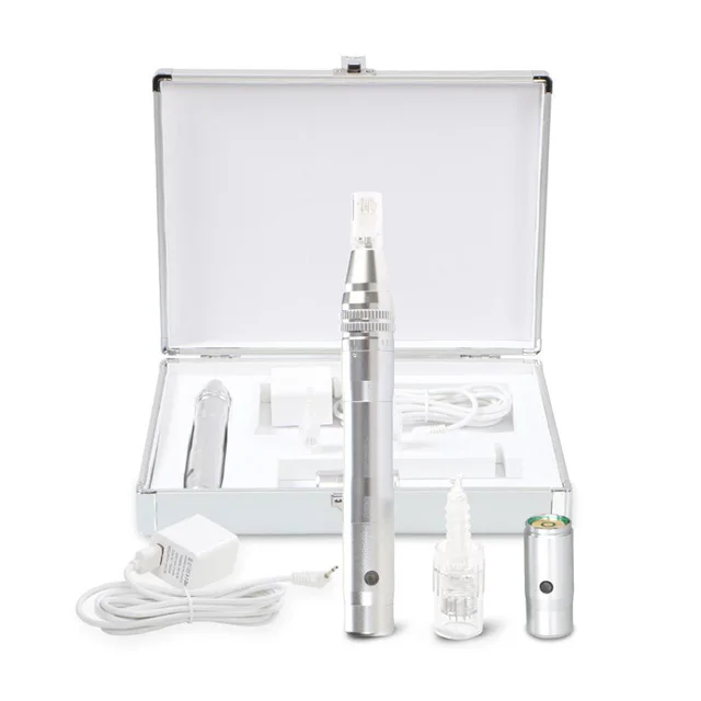 

derma pen,1 Piece, Silver/blue