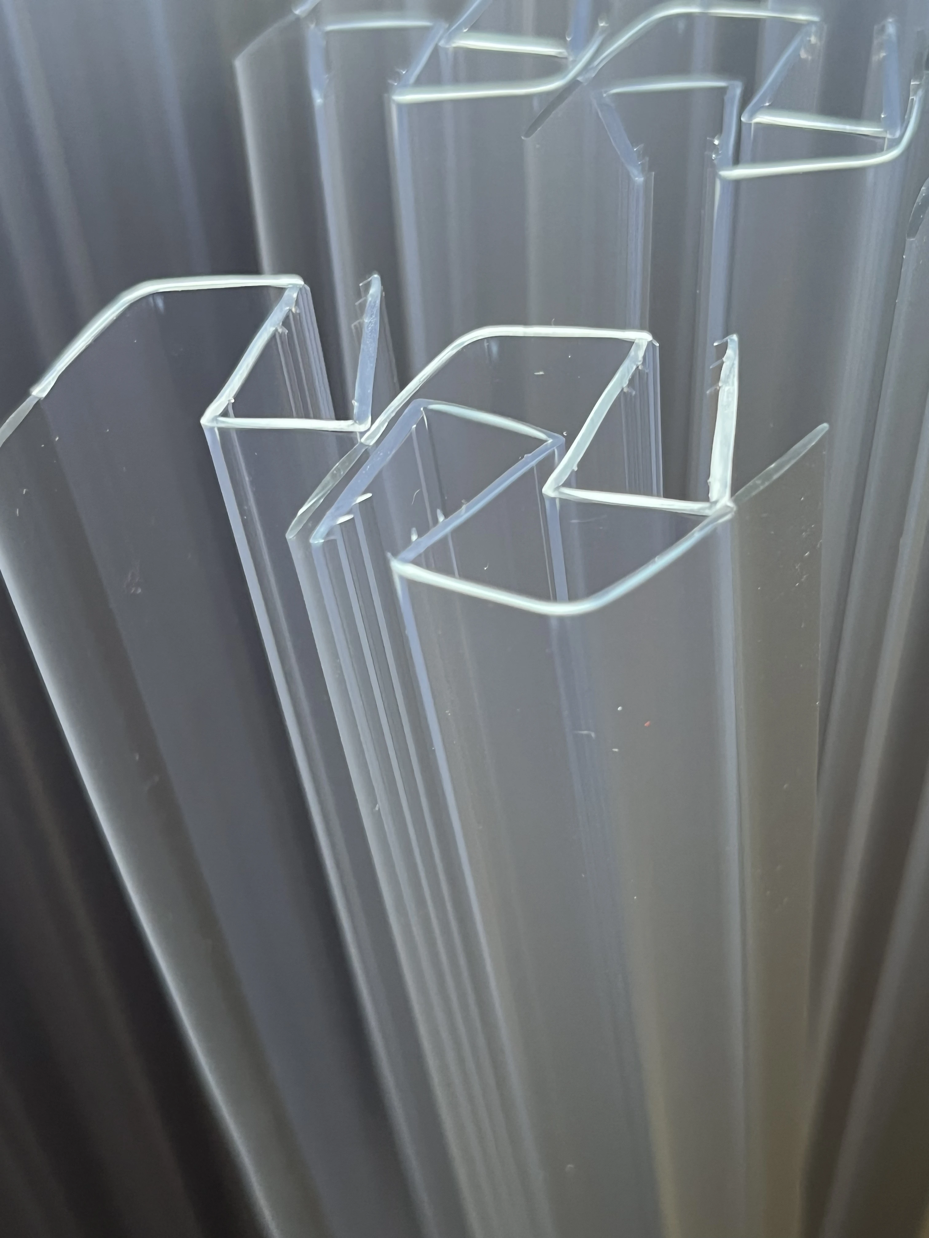 product hot sale p995w pvc clear bottom seal sweep  slips with drip rail for cambridge and crescent sliding shower door system-5