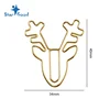 Metal animal shaped gold color Deer head paper clip Marking Document Organizing Clamp