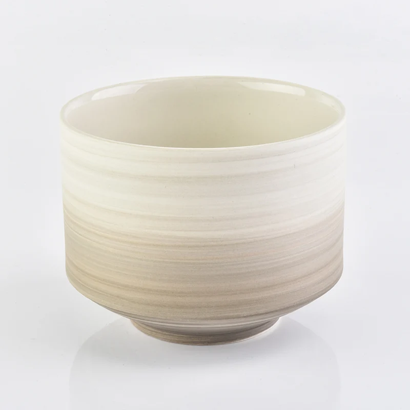 Scentted ceramic candle containers with various sizes