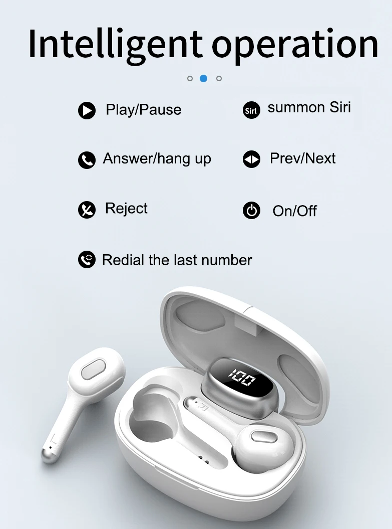 wholesale 5.0 sport touch control blue tooth earphone tws wireless headphone earbuds for iphone x xs max xr 8plus - ANKUX.COM