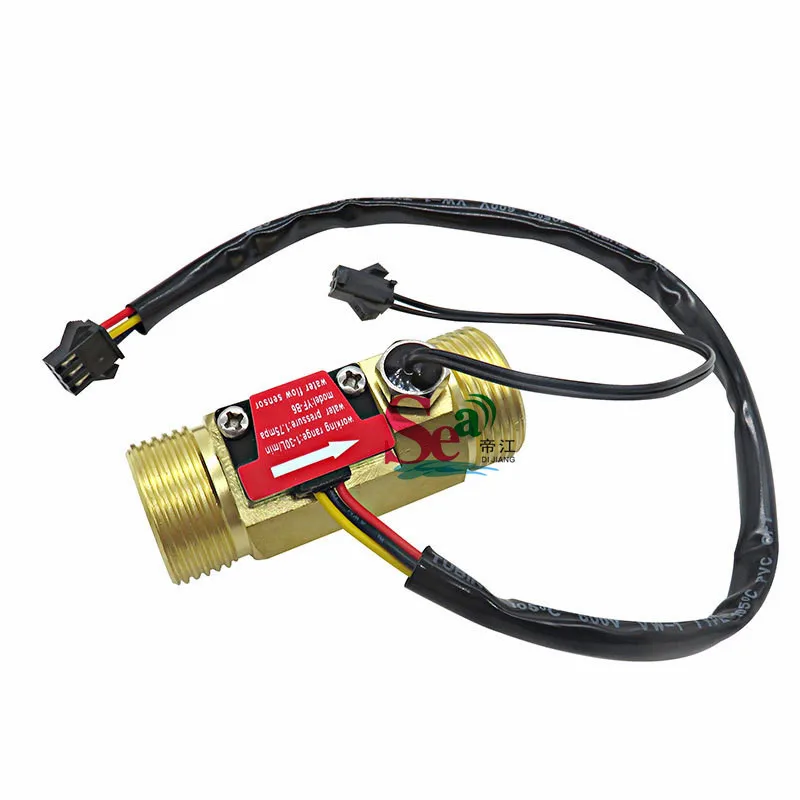 Sea Yf B6 T Dn20 Brass Liquid Flow Meter With Temperature Sensor Probe G34 Electric Water 3789