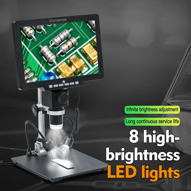 Delidded Component Microscope Digital Microscope with 50X to 2000X Magnification for PCB SMD ...