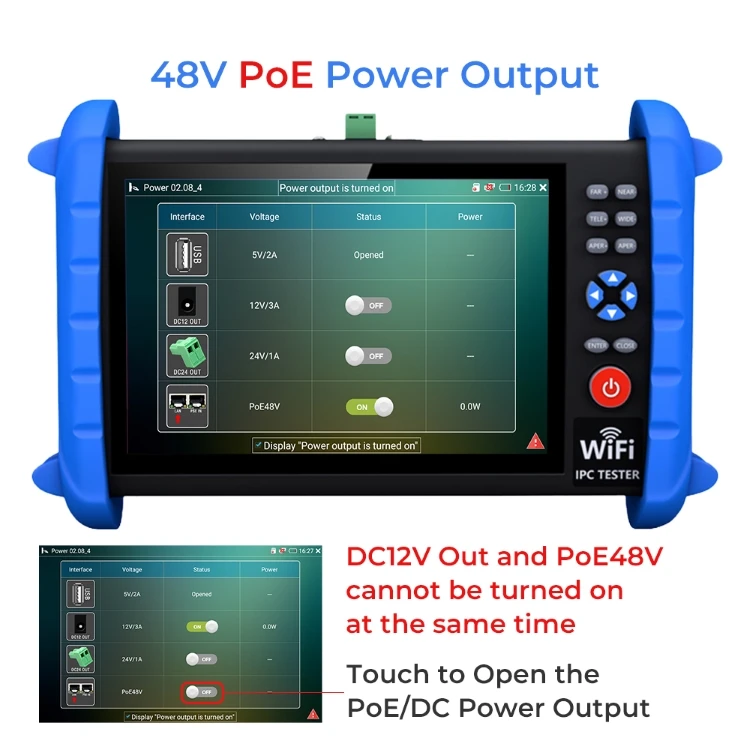 定番人気 7インチcvbsipカメラテスターwificctvモニターpoe出力h