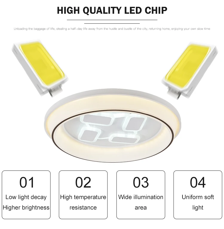 High quality fancy design home decoration round modern decor led ceiling lamp