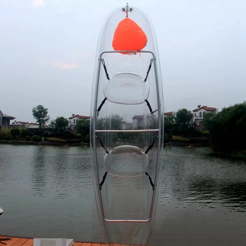 double plastic ocean kayak transparent fishing boat for