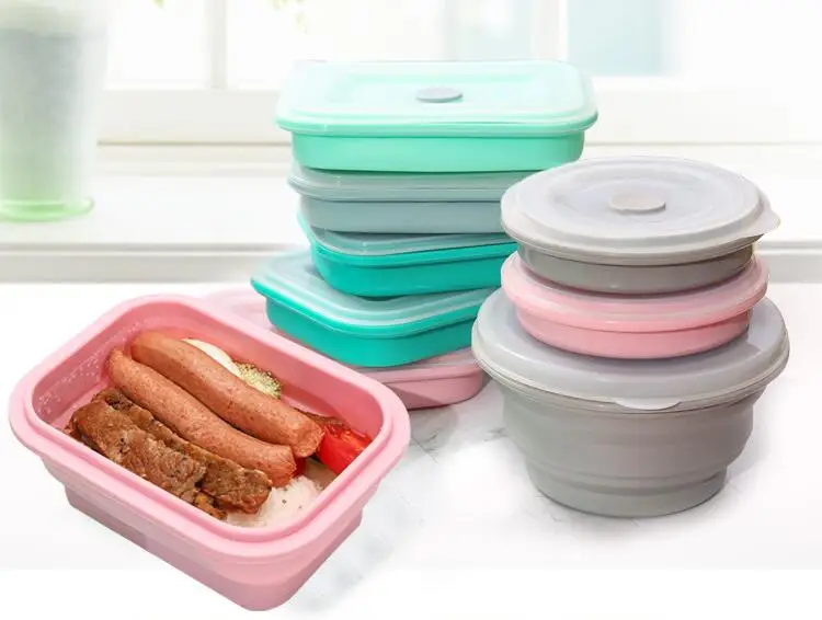 Collapsible Tiffin Lunchbox Biodegradable Foldable Food Storage ...