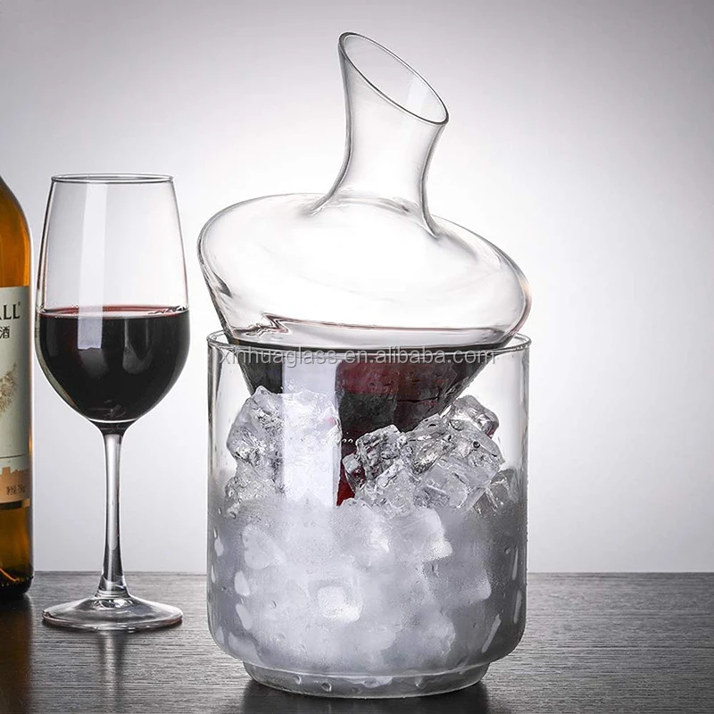 Wine Decanter Set 1000 Ml Wine Decanter With Ice Bucket Leadfree