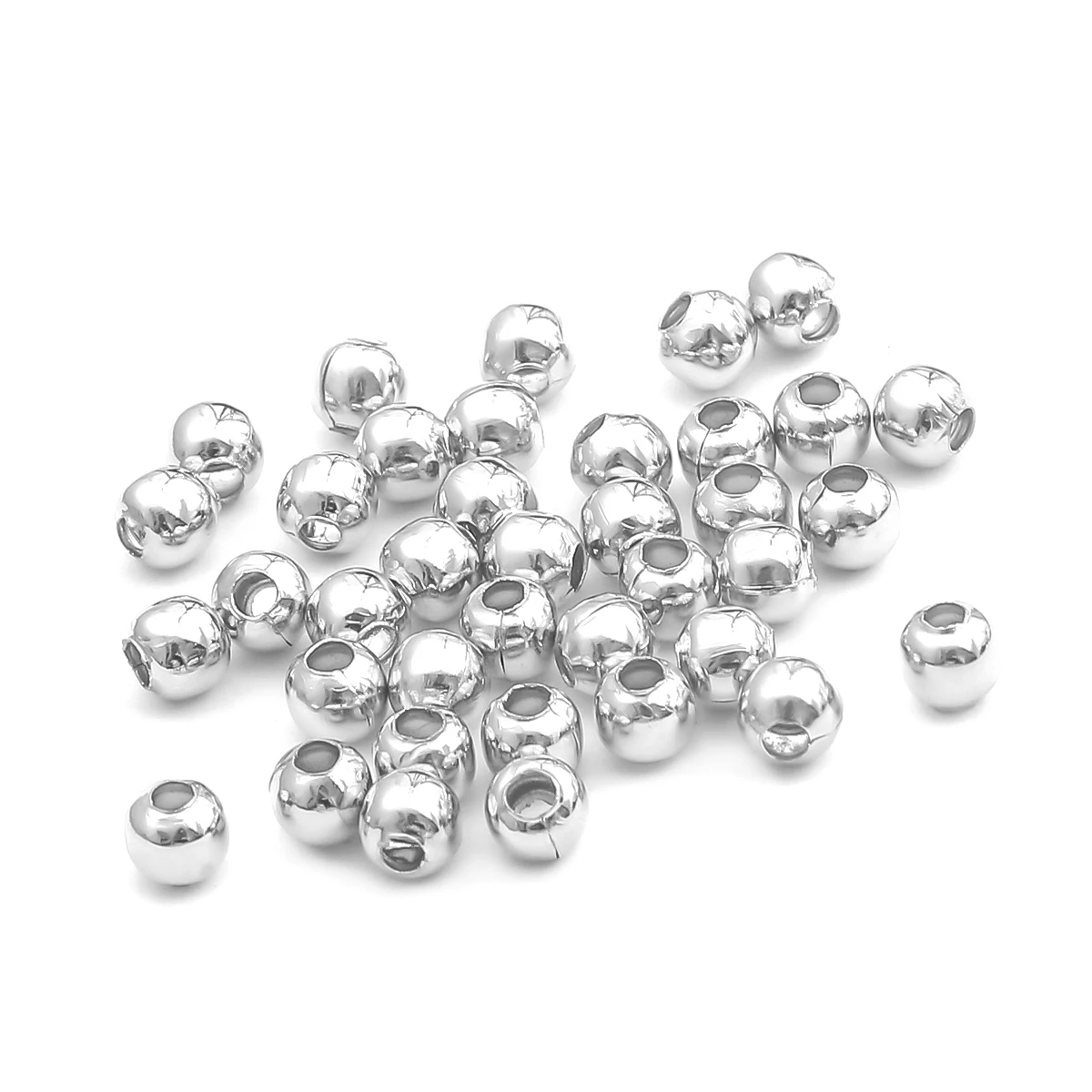 2022 Fashion Jewelry Accessories Multicolor Plated Metal Round Beads Iron Round Metal Bead Buy