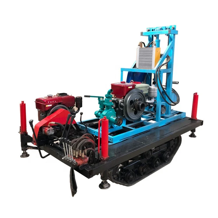 Crawler Diesel Engine Truck Well Rig Equipment 200 Depth Borehole Deep ...