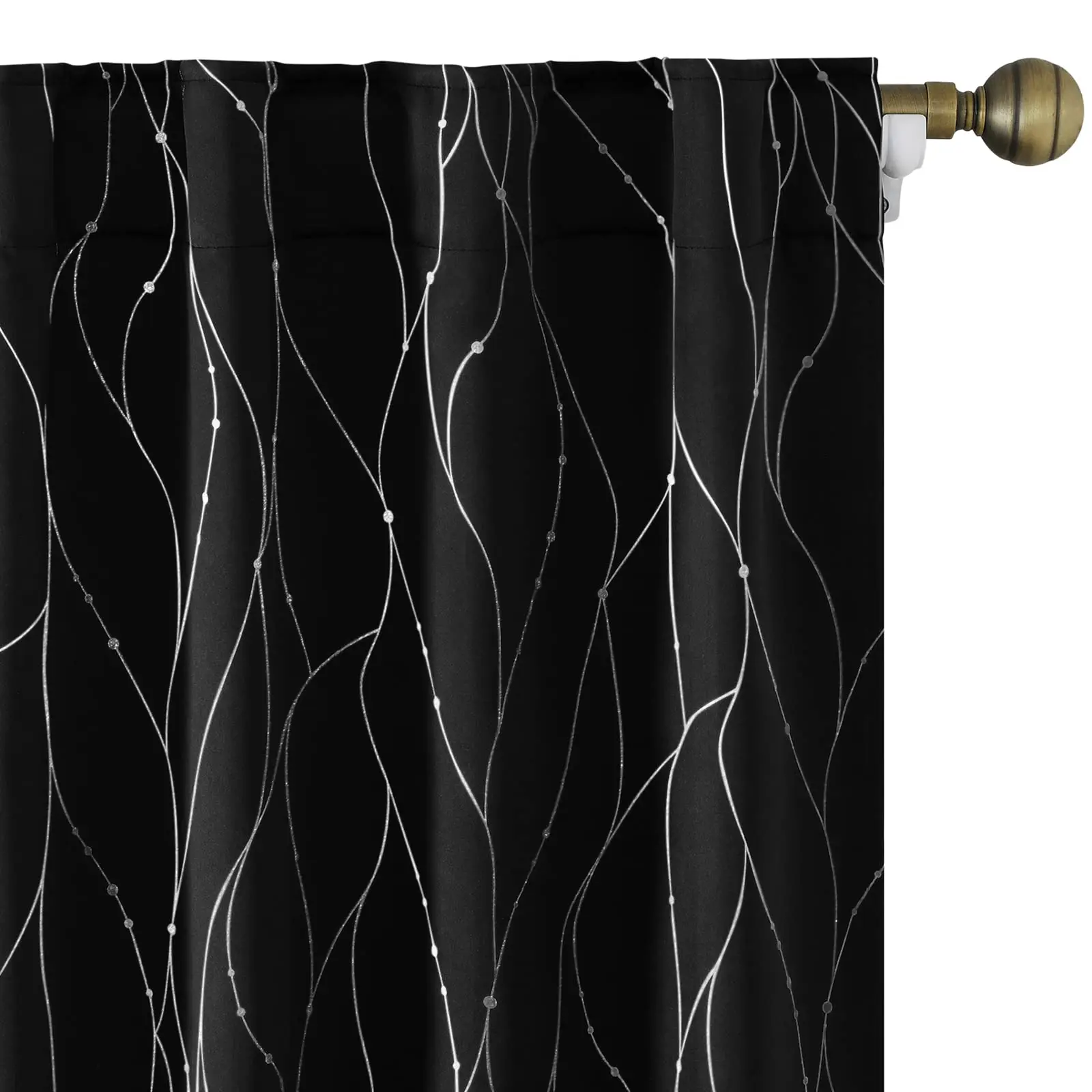 Light Blocking Foiled Curtain, 100% Polyester, Rod Pocket - detail 6