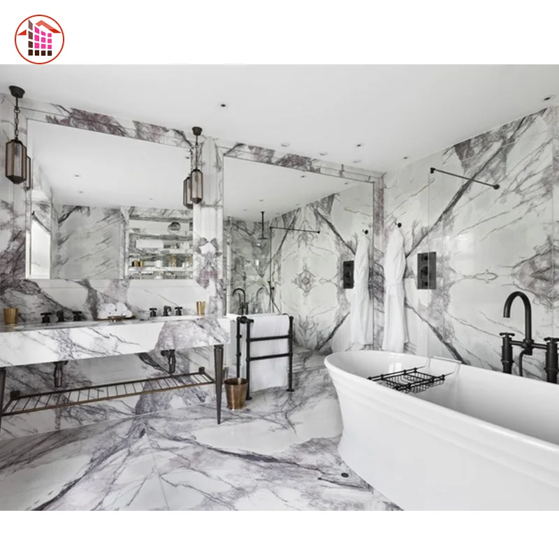 Turquía Milas Lila Losa De Mármol Blanco,Lila Para Piso/diseño De Pared