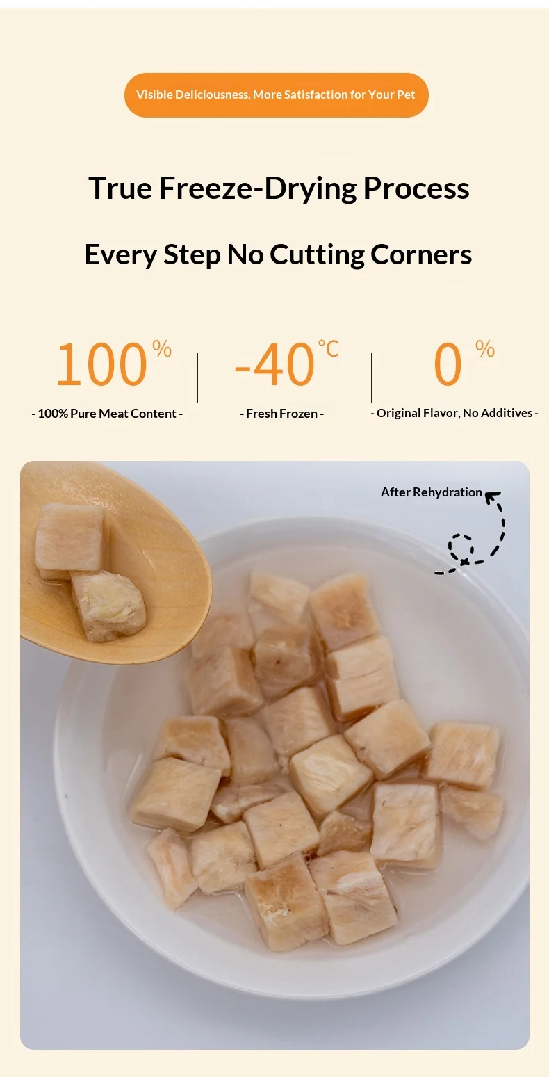 Freeze-dried Chicken & Chicken Breast Pellets 500g Cat & Dog Treats with Beef & Duck Meat-Shandong Reward Snacks manufacture