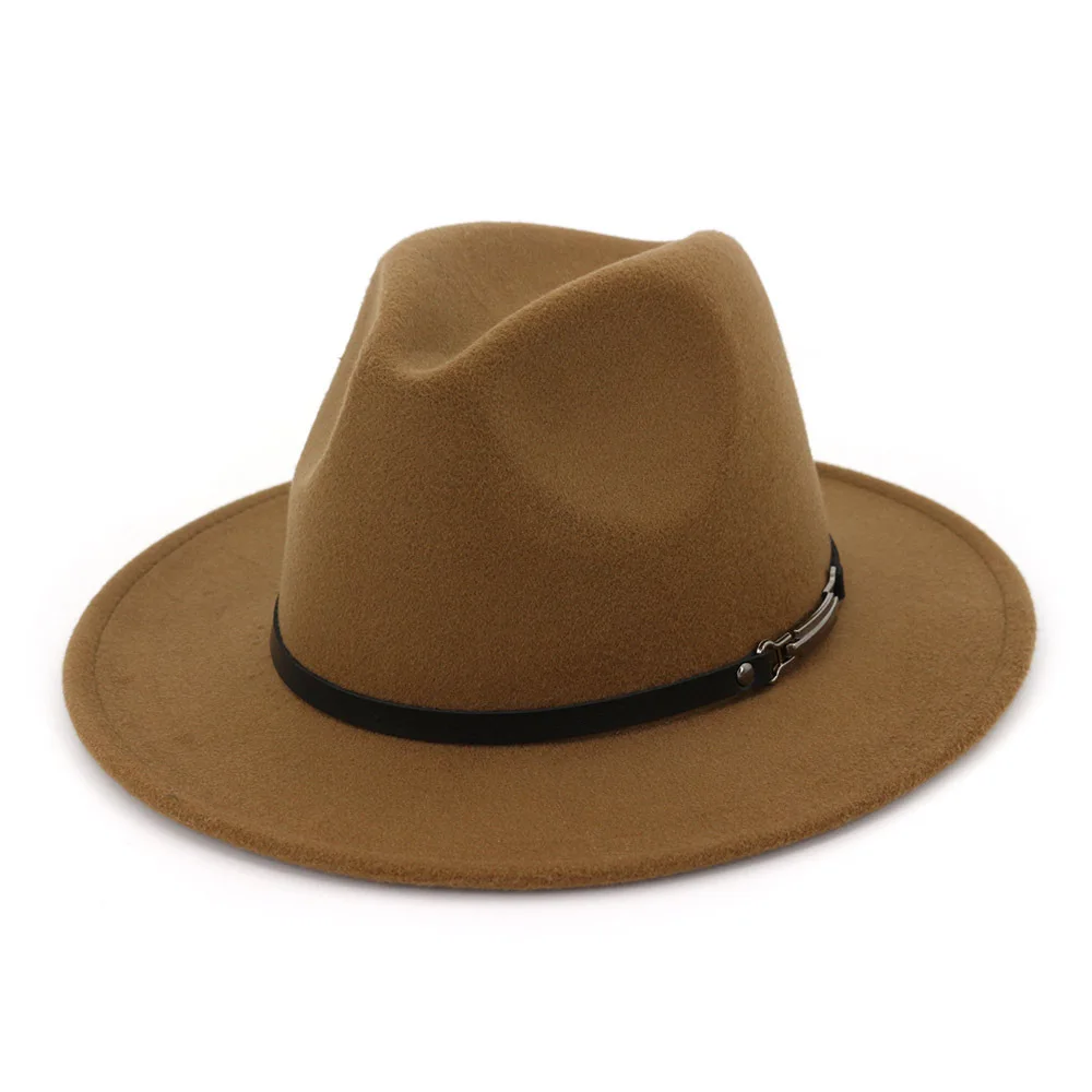 Wide Brim Woolen Jazz Hat Fedora Hat 