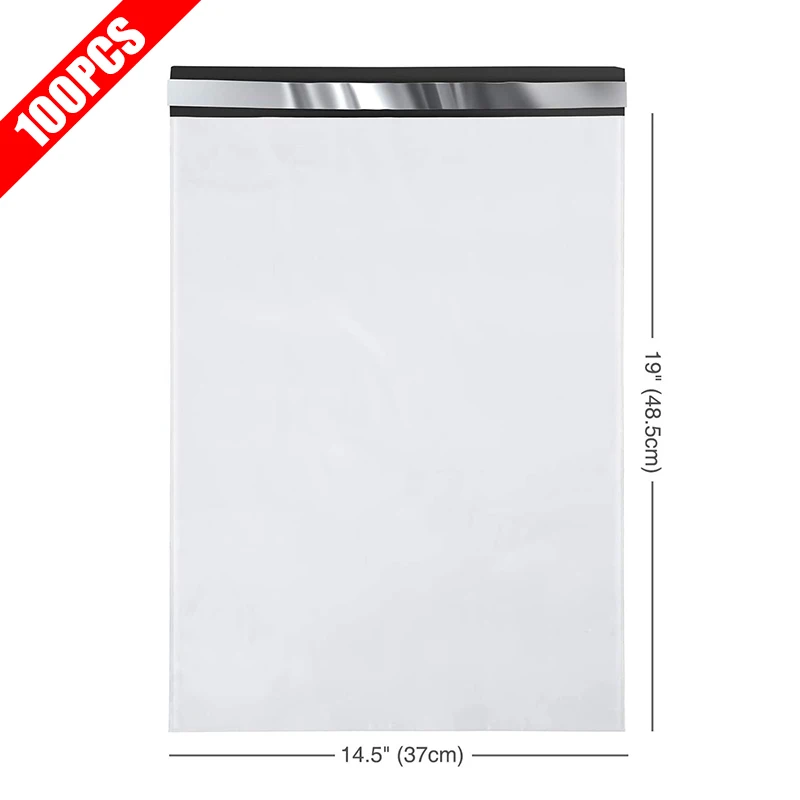 
[usa Warehouse] 100 Pcs White Mailer Shipping Poly Mailer For Delivery Clothes Packaging Mailing Bags 