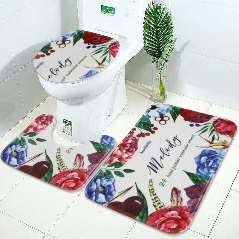 2020 Printed Microfiber Dye Sublimation Toilet Rug Bath Mats - Buy Dye ...