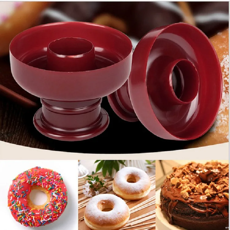 Plastic Doughnut Maker Cutter Mould Desserts Bakery Baking Mould Tool DIY LC