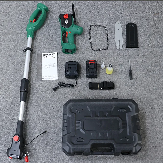 8in Brushless Mini Electric 21v 4ah Cordless Lithium Battery Chain Saw ...